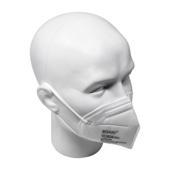 emissimo Atemschutzmaske BSWAY, Klasse FFP2 NR, ohne Ventil, EN 149 Faltmaske