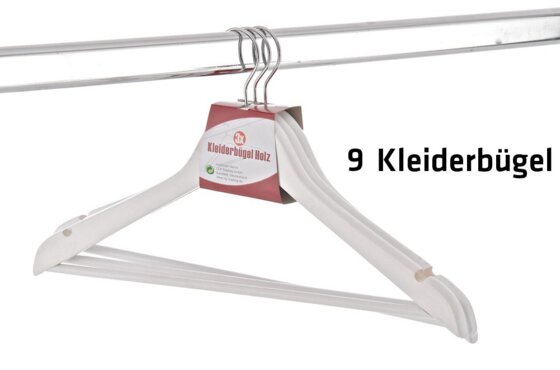 9 x Kleiderbügel weiß