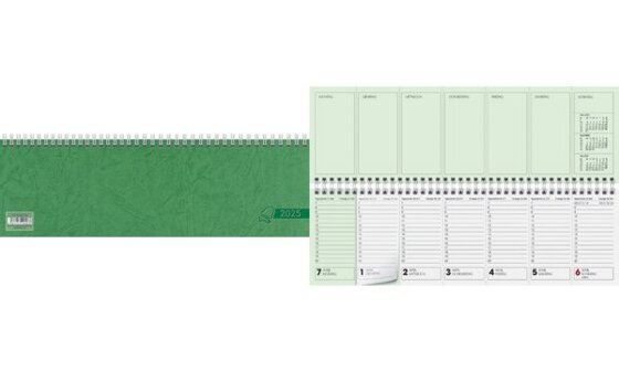 Glocken Tischkalender "Querterminbuch", 2019, grün (6280079) - 1
