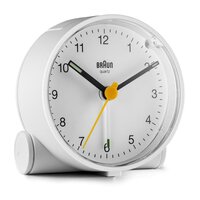 Braun BC01W - Quarzwecker - Rund - Weiß - Analog - Akku - AA