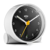 Braun BC01WB - Quarzwecker - Rund - Schwarz - Weiß - 12 h - Analog - Akku