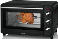 BOMANN Multi Backofen MBG 6023 CB 30l mit Drehspieß und Pizzastein Ø29cm
