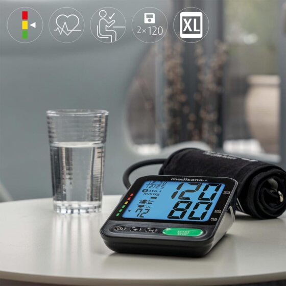 Medisana Oberarm-Blutdruckmessgerät BU 580 Connect Schwarz - 3