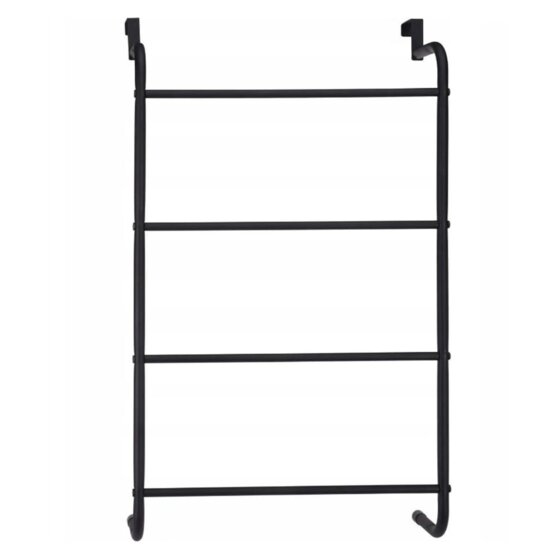 Bathroom Solutions Tür-Handtuchhalter Metall Schwarz - 2
