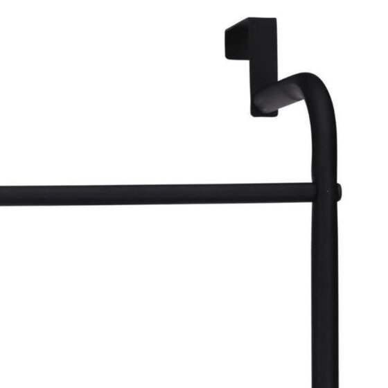 Bathroom Solutions Tür-Handtuchhalter Metall Schwarz - 3