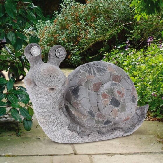 ProGarden Gartendeko Schnecke mit Solarlampe MGO - 1
