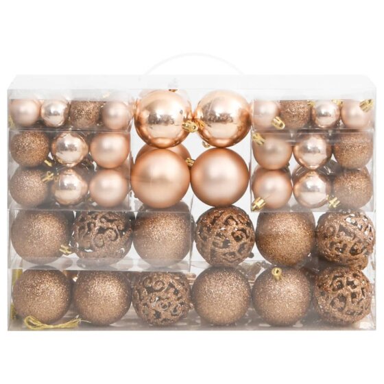 111-tlg. Weihnachtskugel-Set Rosegold Polystyrol - 2