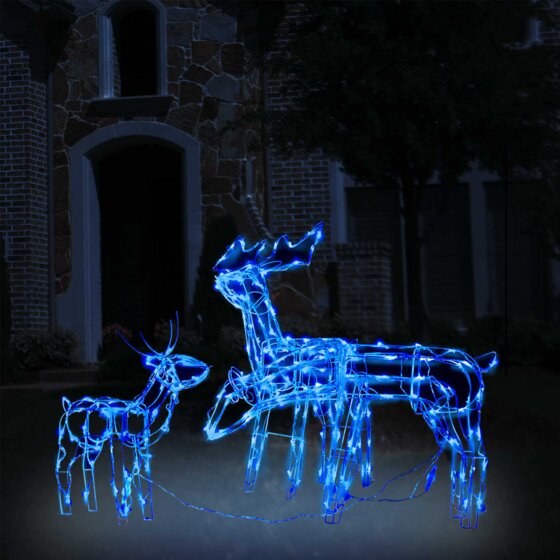 3-tlg. LED-Rentiere Set Weihnachtsdeko 229 LEDs - 1