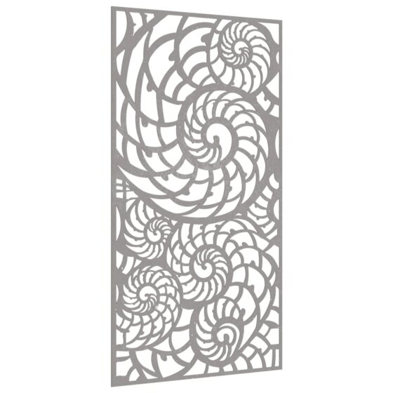 Garten-Wanddeko 105x55 cm Cortenstahl Muschel-Design - 3