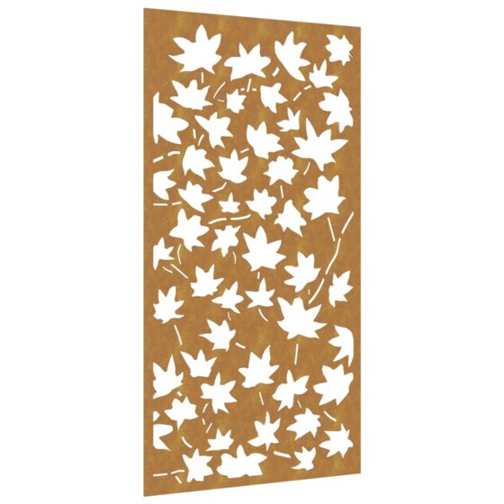 Garten-Wanddeko 105x55 cm Cortenstahl Ahornblatt-Design - 2