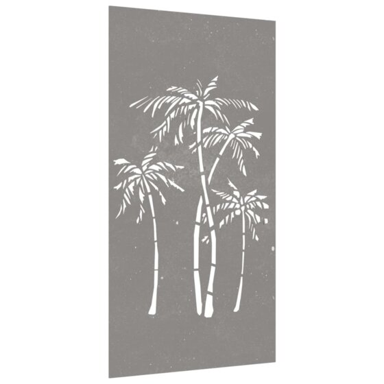 Garten-Wanddeko 105x55 cm Cortenstahl Palmen-Design - 3