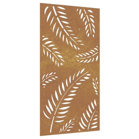 Garten-Wanddeko 105x55 cm Cortenstahl Blatt-Design - 2