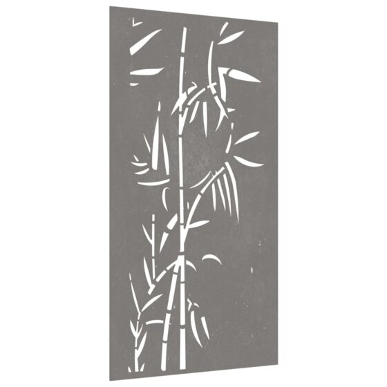 Garten-Wanddeko 105x55 cm Cortenstahl Bambus-Design - 3