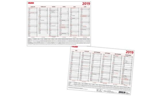 herlitz Tafelkalender 2019, DIN A5 (50010998) - 2