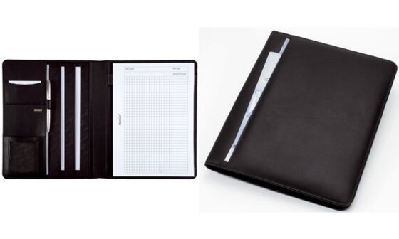 Alassio Schreibmappe "CREMONA", DIN A4, Nappa-Leder, schwarz (59447820) - 2