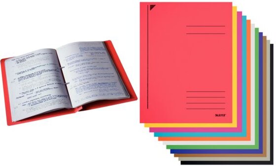 LEITZ Spiralhefter, DIN A4, Colorspankarton, weiß (80304001) - 2