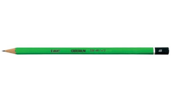 BIC Bleistift Criterium 550, Härtegrad: 4B, sechseckig (331313100) - 2