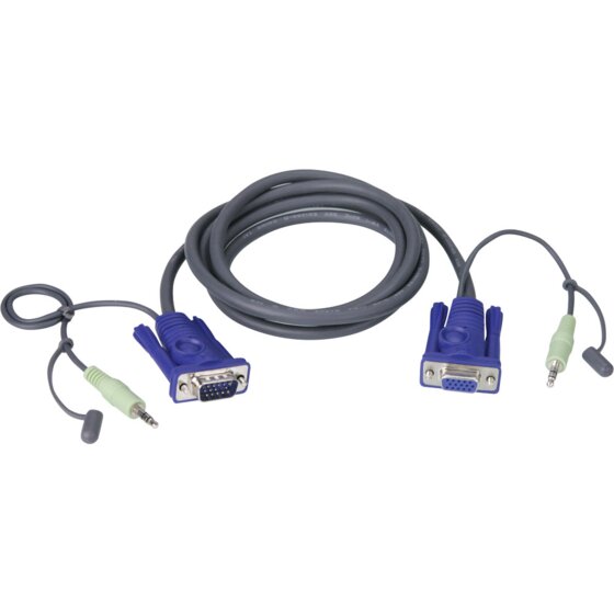 ATEN 2L-2402A KVM Kabelsatz, VGA, Audio, L&auml;nge 1,8m