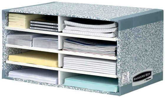 Bankers Box Sortierstation System 08750EU 49x26x31cm grau/weiß