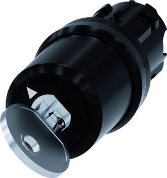 Siemens Schlüsselschalter 2stuf rechteck 3SU1000-5BF01-0AA0 Ø22mm 29,45x59,4mm