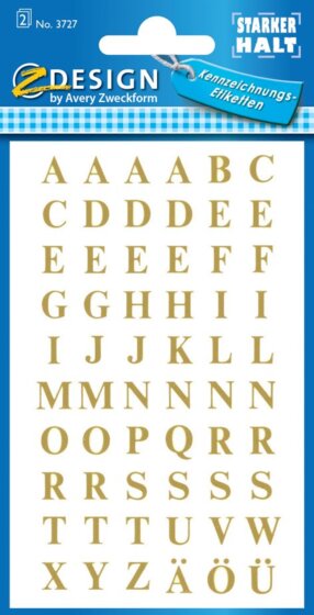Briefetiketten Zweckform 7,5 mm Folie gold 120 Stk - 2