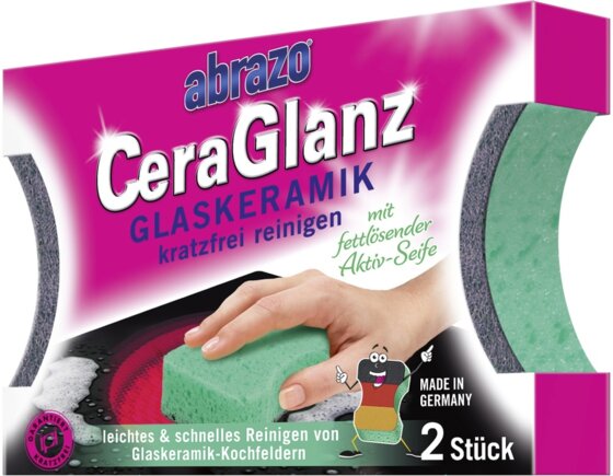 ABRAZO Schwamm CeraGlanz Glaskeramik 2er Pack - 1