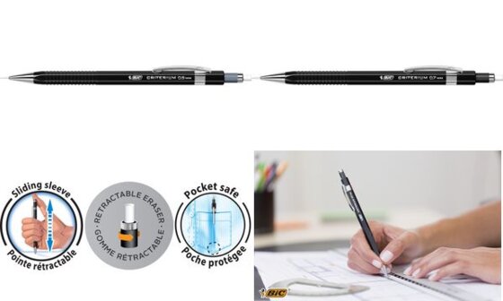 BIC Druckbleistift Criterium, Minenstärke: 0,7 mm, schwarz (5103360)