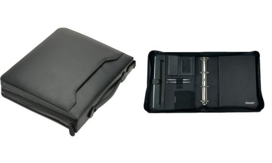 Alassio Ringbuchmappe "OSI", A4, Lederimitat, schwarz (5317685) - 1