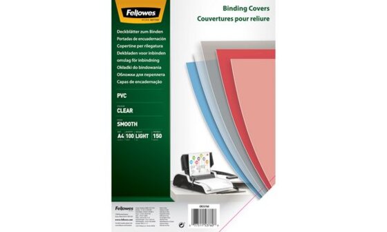 Fellowes Deckblatt, DIN A4, PVC, transparent, 0,18 mm (5353800)