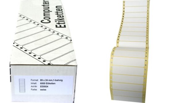 Kores Computer-Etiketten, endlos, 89 x 36 mm, 1-bahnig (5620408)