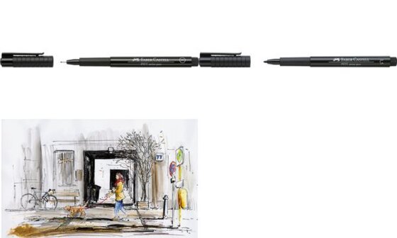 FABER-CASTELL Tuschestift PITT artist pen, schwarz (5661784)
