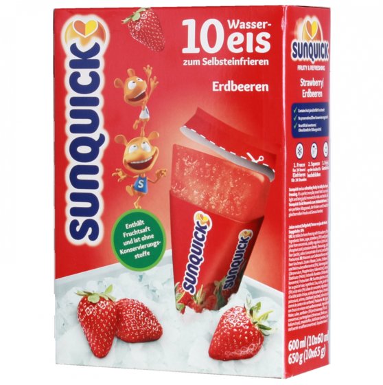 Sunquick Wassereis Erdbeere 10er Inhalt: 650g