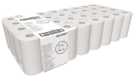 Toilettenpapier, 3-lagig, hochweiß, Großpackung mit 72 Rollen