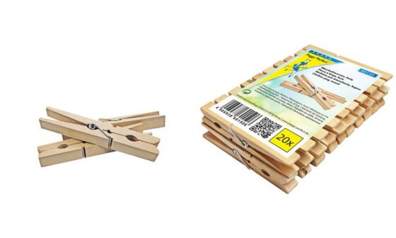 Peggy Perfect W&auml;scheklammern, aus Holz, L&auml;nge: 100 mm (6422171) - 1