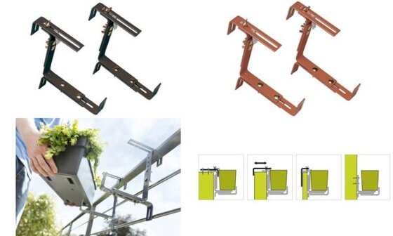emsa Blumenkasten-Halter VARIO, dunkelbraun (6461376)