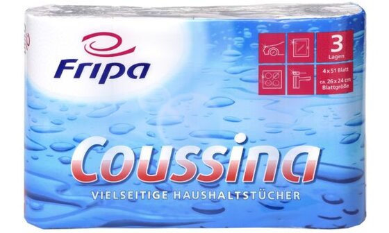 Fripa Küchenrolle Coussina, 3-lagig, weiß (6470013)