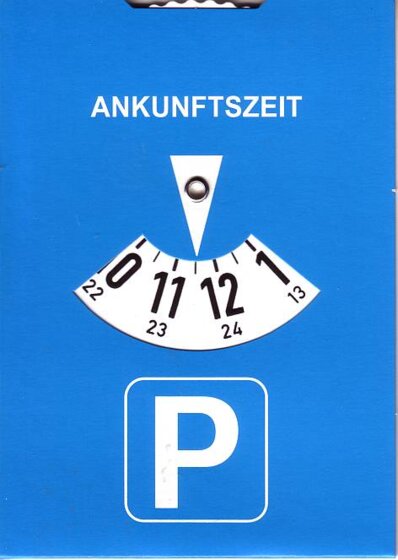 RNK Verlag Parkscheibe, aus Karton, Farbe: blau (6530129)