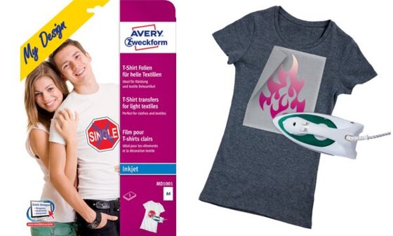 AVERY Zweckform My Design T-Shirt Transfer-Folie, DIN A4 (7211006)