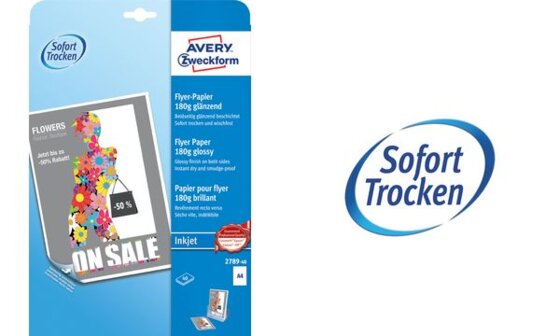 AVERY Zweckform Flyer-Papier, DIN A4, 180 g/qm, weiß (7202789)