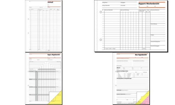 sigel Formularbuch "Rapport/Regiebericht", A5, 100 Blatt (8200058)