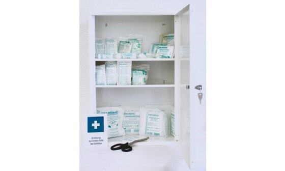 LEINA Verbandschrank Medisan D, Inhalt DIN 13157, weiß (8922010)