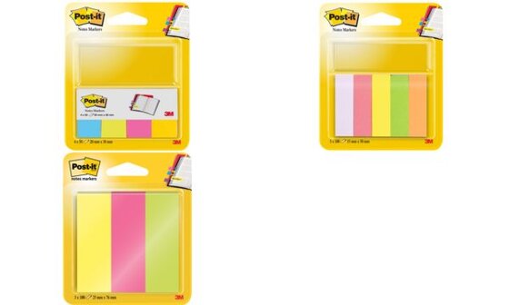 Post-it Pagemarker aus Papier, 15 x 50 mm, Neonfarben (9006706)