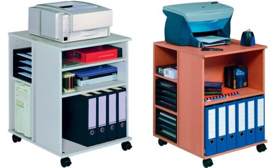DURABLE Bürowagen 74/59 offen, 6 Böden, buche (9311347) - 1