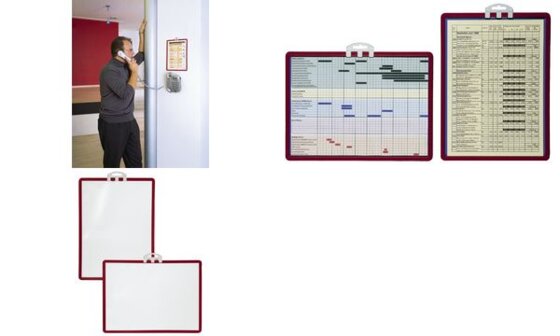 DURABLE Infotafel SHERPA, DIN A4, Profilrahmen rot (9561303)