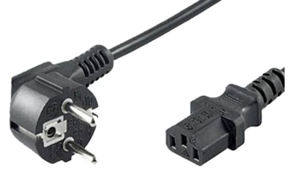 shiverpeaks BASIC-S Schutzkontakt Stromkabel, 1,8 m, schwarz (22224882)