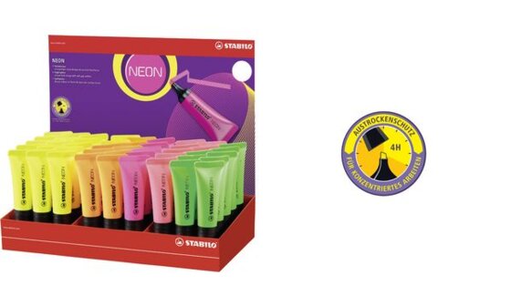 STABILO Textmarker NEON, 45er Karton-Display (55500219)