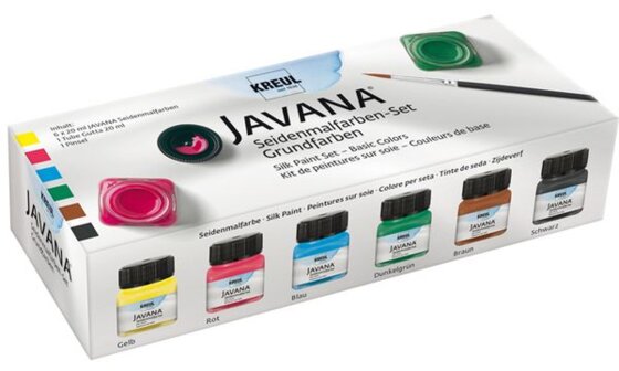 KREUL Seidenmalfarbe JAVANA, Creativset 6 x 20 ml (57601802)