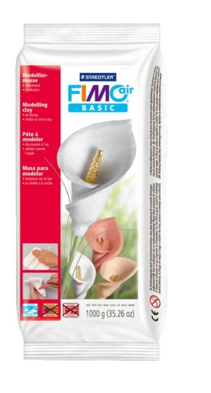 FIMO air BASIC Modelliermasse, lufthärtend, weiß, 1.000 g (57802145)