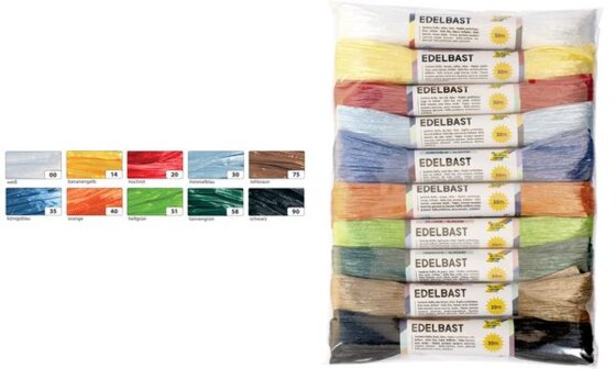folia Edelbast, 40 mm x 30 m, farbig sortiert (57905131)
