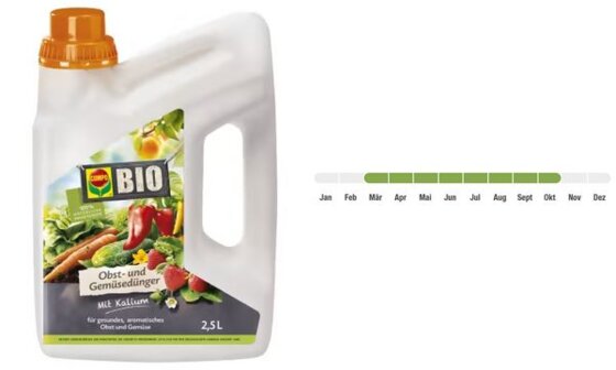 COMPO BIO Obst- und Gemüsedünger, 1 Liter (60010060)